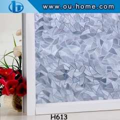 3d self-adhesive decorative static cling glass window film