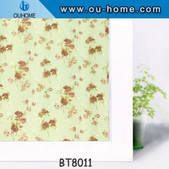 Bamboo Design Self Adhesive Stained Frosted Vinyl Privacy Window Film