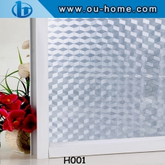 Static semitransparent frosted pvc vinyl decorative window film covering