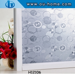 Static Cling Decorative Embossed Privacy PVC Window Film for Decor
