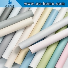 Stick Wallpaper Solid Color Gloss Paper Vinyl Peel-Stick