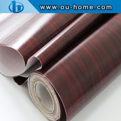 Matte Wood Grain Vinyl Film Back With Glue Decor Film