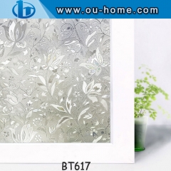 Self-adhesive 3D Embossing Bathroom Window Film Privacy