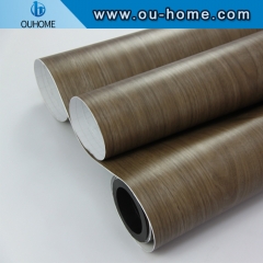 Self-adhesive Wood Grain Textured Vinyl Wrap Film for Desk/Table