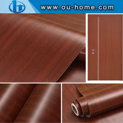 Surface Pre-paste Wood grain Contact Paper Film ,Waterproof Vinyl Paper