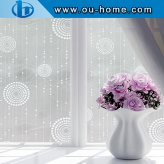 Stained black fllower glass window privacy window film