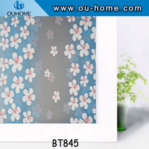 BT845 PVC self adhesive stained frosted vinyl privacy decorative glass window film