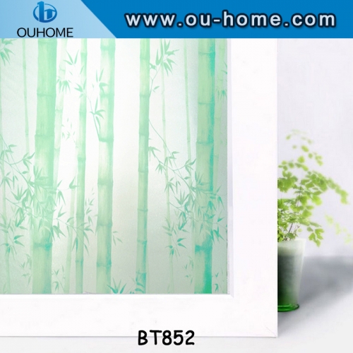 BT852 Waterproof PVC Frosted Glass Window Privacy Film