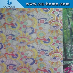 BT881 Decorative privacy window film stained glass vinyl window film