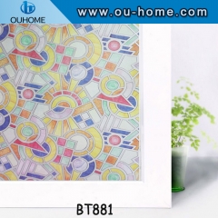 BT881 Decorative privacy window film stained glass vinyl window film