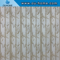 BT8010 Bamboo Design Self Adhesive Stained Frosted Privacy Window Film