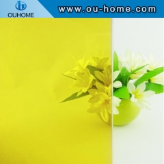 BT111 Transparent Yellow Window Film Self-adhesive PVC Building Glass Tint Window Film