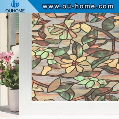 H836 Stati frosted decorative window film cellophane stained opaque bathroom glass window stickers