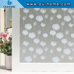 H834 3D embossing Glass Sticker Stained Privacy Static Self-Adhesive Home decorative film