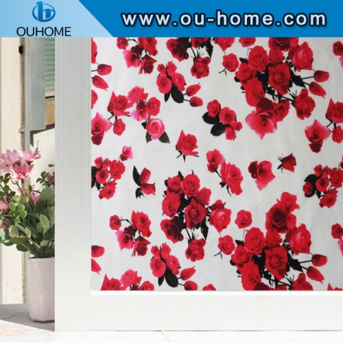 H22068 Stained Static Cling Window Film Frosted Opaque Privacy Glass film