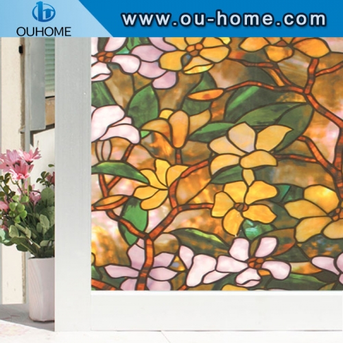 H837 Static Cling Stained Glass Window Film window decoration