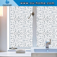 H4206 Opaque Frosted Static Window Film Cling Self adhesive Privacy Glass Stickers
