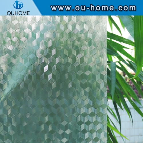 H001 Frosted Glass Window Film Decorative Blackout Privacy Glass Window Film Stickers