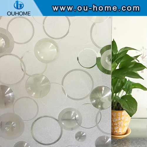 H12106 3D No Glue Static Decorative Privacy Window Film for Glass Non-Adhesive Heat Control Anti Uv Glass Sticke