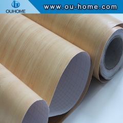 Wood grain pattern self-adhesive decorative PVC furniture film