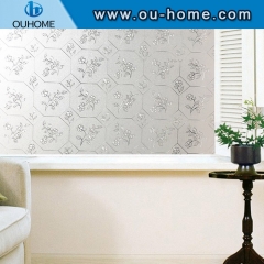 H15306 PVC Waterproof Window Film No-Glue 3D Static Decorative Privacy Window Glass film