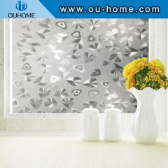 H9006 Love heart clear static cling window film