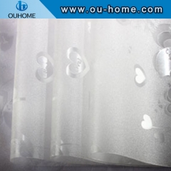 H16706 PVC Static Cling Self-adhesive Glass Film,Embossed Frosted Opaque Decor Window film
