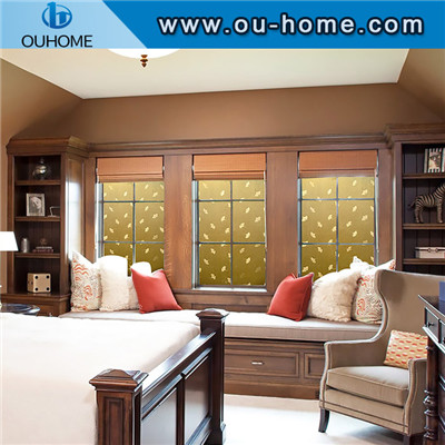 H086C Gold leaf shading static glass window film