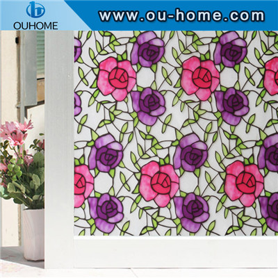 H2221 Rose satined static frosted window film