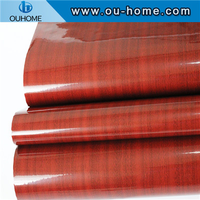 Matte Red Oak Wood Grain Decorative Film