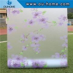 BT809 For glass door popular flower design window film