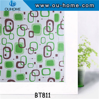 BT811 PVC self-adhesive decorative privacy glass film