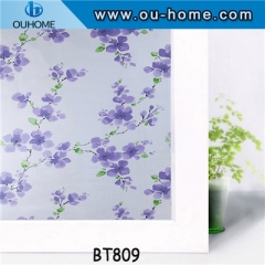 BT809 For glass door popular flower design window film