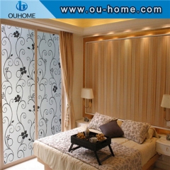 BT823 Black flower privacy decorative window film