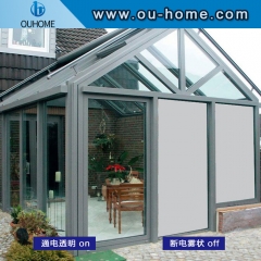 Electronically controlled atomized glass film household bathroom partition
