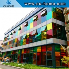 BT111 PVC Self-adhesive Building Glass Transparent Yellow Film