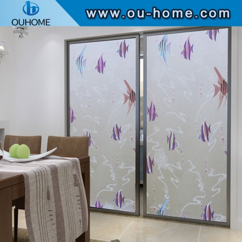 BT851 PVC frosted window privacy film self-adhesive decorative film for Glass