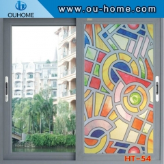 BT881 Decorative privacy window film stained glass vinyl window film