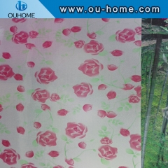 BT882 Flower designs window protection film stained glass window tinting sticker