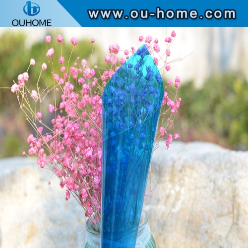 BT108 Glass Decorative Blue Transparent Window Film