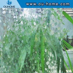 H4206 Embossed static non-adhesive decorative privacy glass film