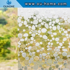 H4206 Embossed static non-adhesive decorative privacy glass film