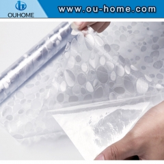 H4206 Embossed static non-adhesive decorative privacy glass film