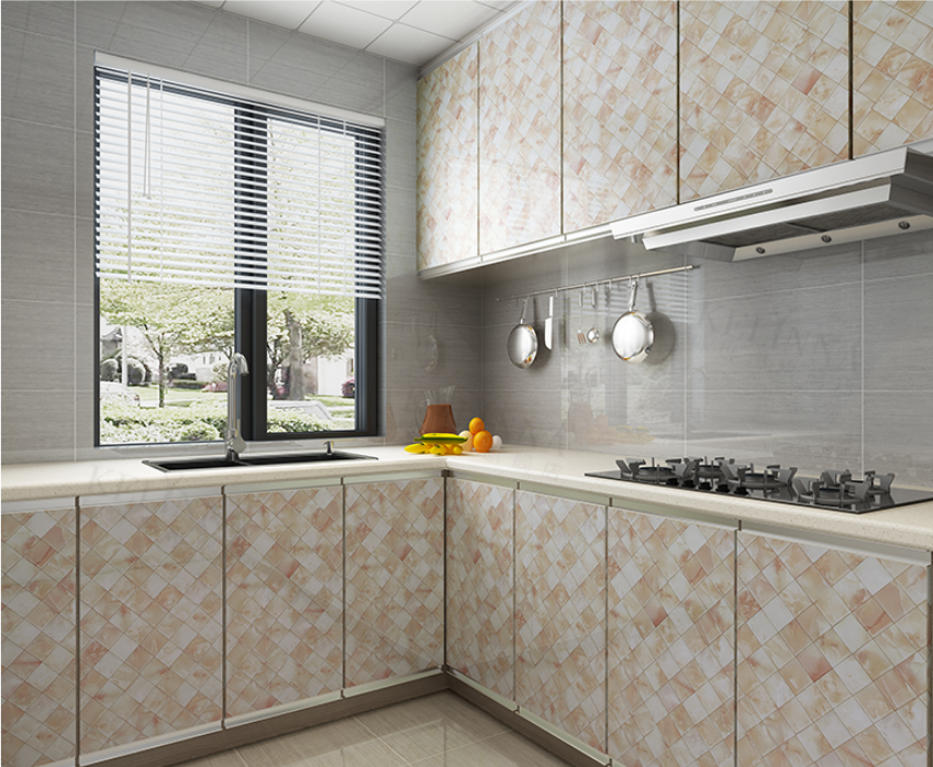 Marble decorative stickers provide a stylish design for modern home style