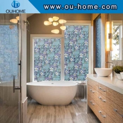 H2226 Shower room door privacy decorative static film