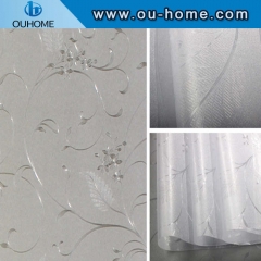 H606 White flower rattan curve frosted glass protective window film