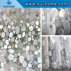 H4206 Embossed static non-adhesive decorative privacy glass film