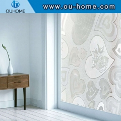 H10006 Heart decorative static cling window film