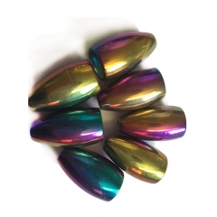 Tungsten fishing weight in rainbow color