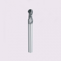 Long shank carbide ball nose end mill